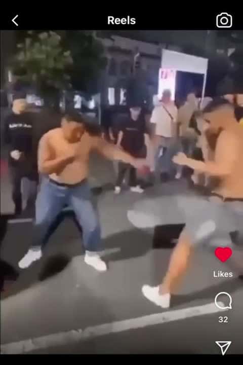 Cover for Bro fight back 😭😭😭 (These are two grown men) #fightcam #fight #18+
