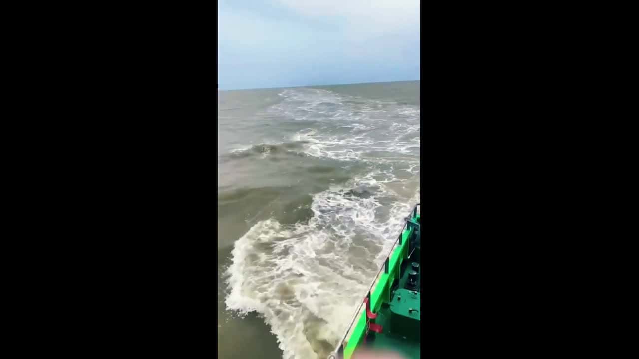 Cover for Fisherman drifting at sea for six hours is rescued by passing ferry