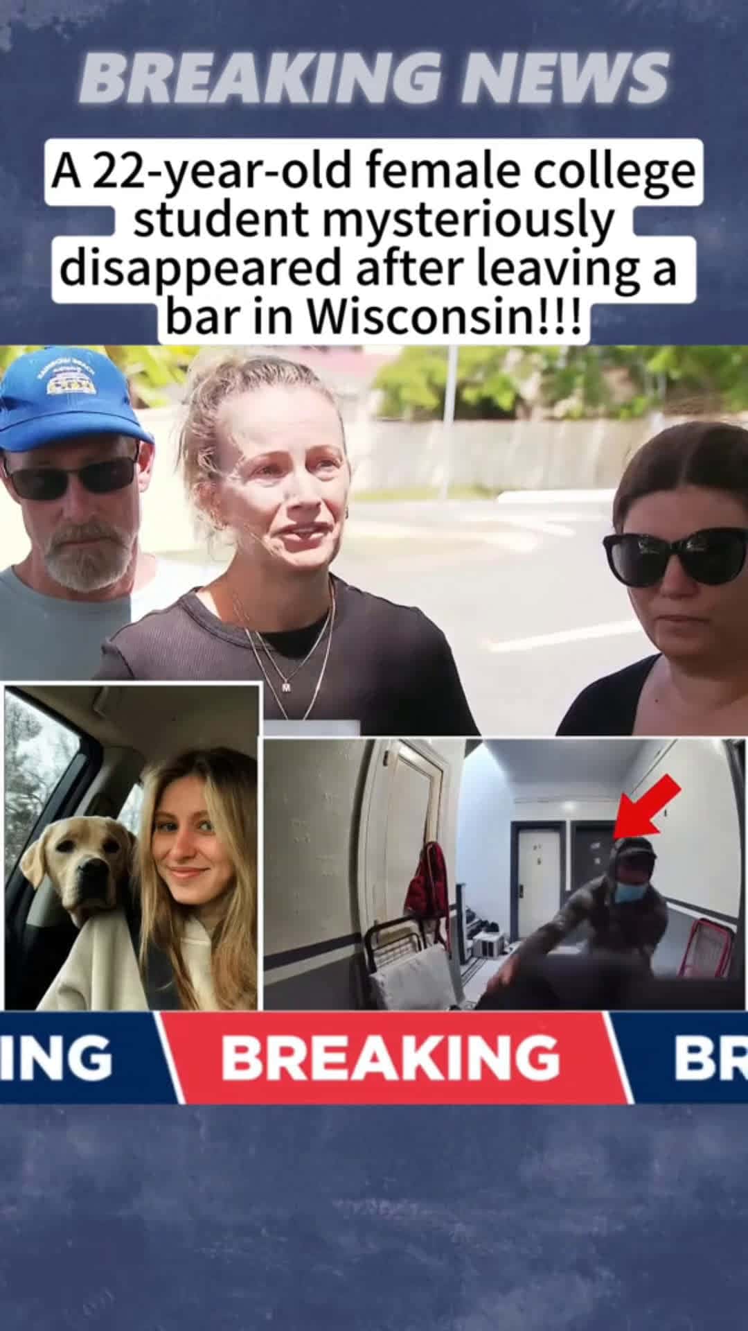 Cover for A 22 year old female college student mysteriously disappeared after leaving a bar in Wisconsin   #TrueCrime  #scoopz  #fyp  #truecrimestories  #police  #cops 