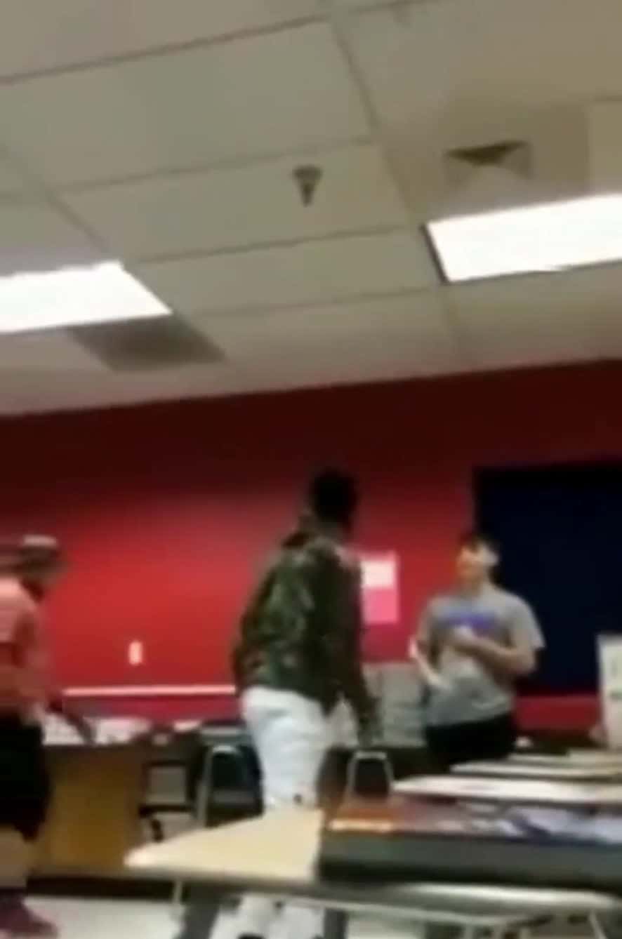 Cover for bully picks on kid with a broken wrist and gets knocked tf out  #caughtoncamera  #fightcam
