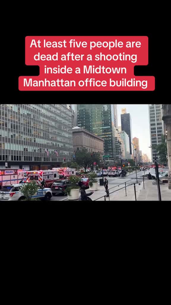 Cover for #TrueCrimeStories RIGHT NOW At least five people including the suspect are dead after a shooting in Midtown Manhattan. People say the attack happened at the Blackstone headquarters at 345 Park Avenue around 6pm Monday.
