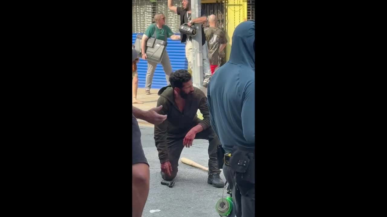 Cover for RAW VIDEO: Jon Bernthal Filming On ‘The Punisher’ Set In Queens