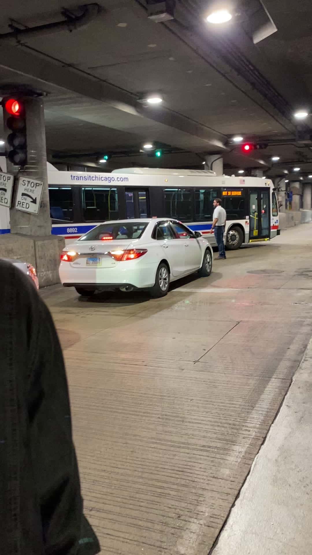 Cover for Bus hits car lower Wacker aftermath ✅✅✅♋️