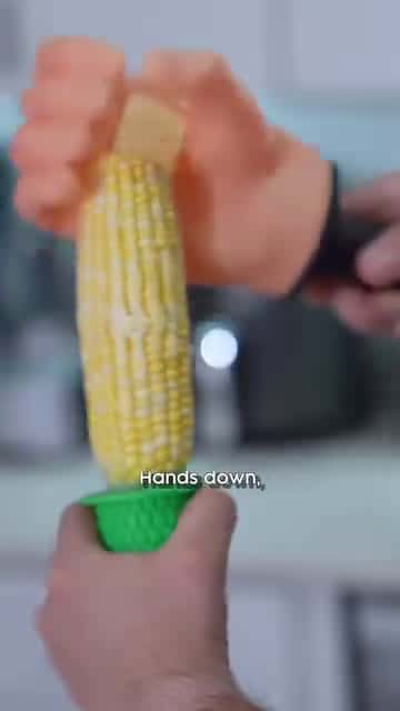 Cover for The Cob Quicky Hands down the easiest way yo butter your corn on the cob on a hot summer day. Our revolutionary utensil features a patent pending grip and comes equipped with the perfect recessed area for your st #FirstVideoChallenge