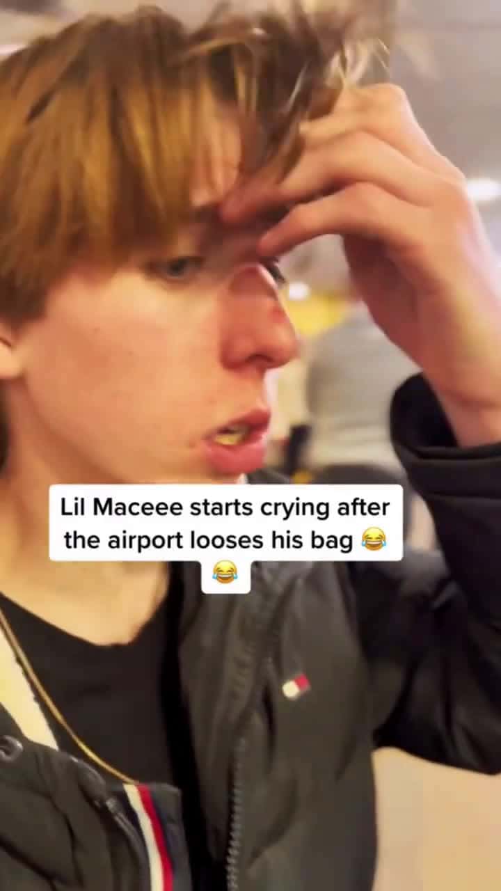 Cover for Lil Maceee looses his suitcase at the airport he freaked out