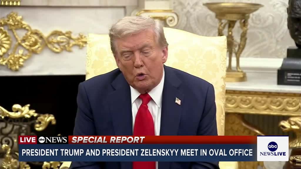 Cover for "If we don't have a trilat, then the fighting continues — and if we do, we have a good chance ... of maybe ending it." President Trump told reporters he'll call Russian President Putin after his bilateral meeting with Ukrainian...