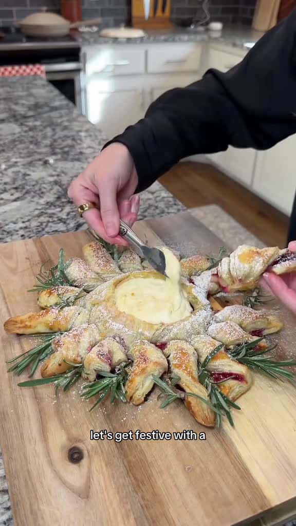 Cover for ad Brie and Berry Puff Pastry Wreath made with Driscolls Recipe  video by Taylor  92139 #shortvideosscoopz