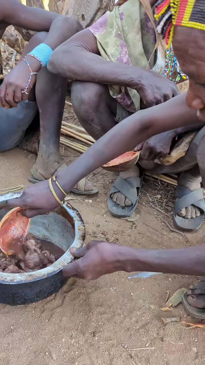 Cover for Wow 😮,Hot Lunch,, 🔥very Delicious 😋 hadza tribe hunting eating after successful hunt.