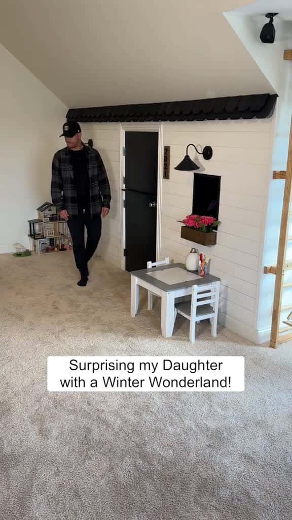 Cover for He makes Daughter a Winter Wonderland dad DIY renovation decoration mom cute holiday 58302 #shortvideos