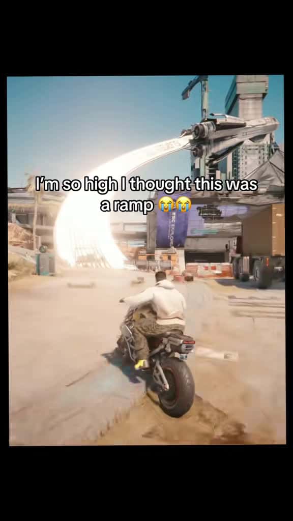Cover for Wiped out in Cyberpunk and the NPCs totally saw it 😂 #gamingfails #cyberpunk2077
