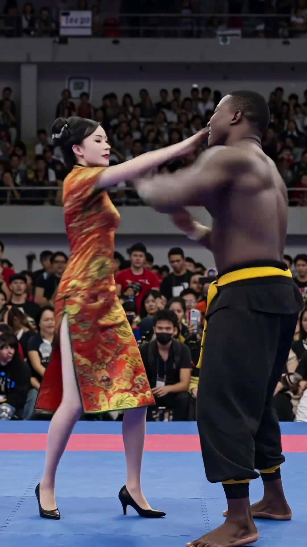 Cover for AI Kung Fu: Beauty's rapid counterattack! #KungFu#MartialArts#AI#美女#Fighting