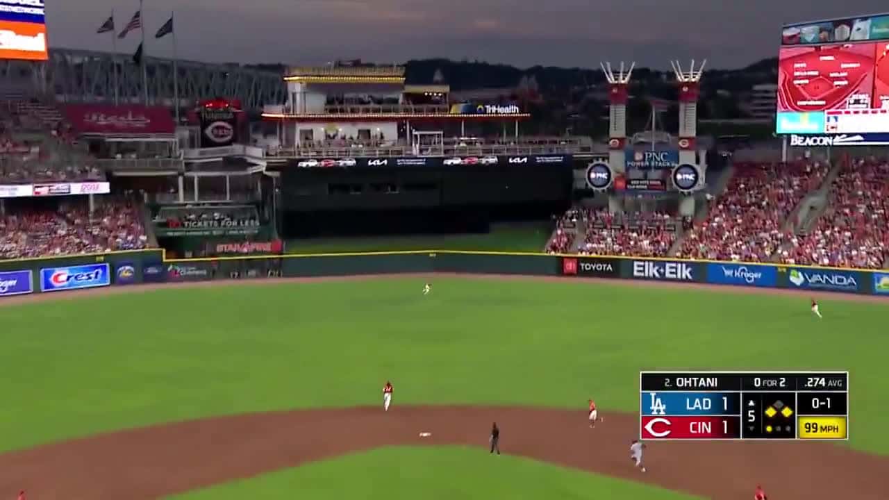Cover for Shohei Ohtani smashes a clutch 2-run double to clear the bases and break the tie! 💥⚾ #ShoheiOhtani #Baseball #MLB