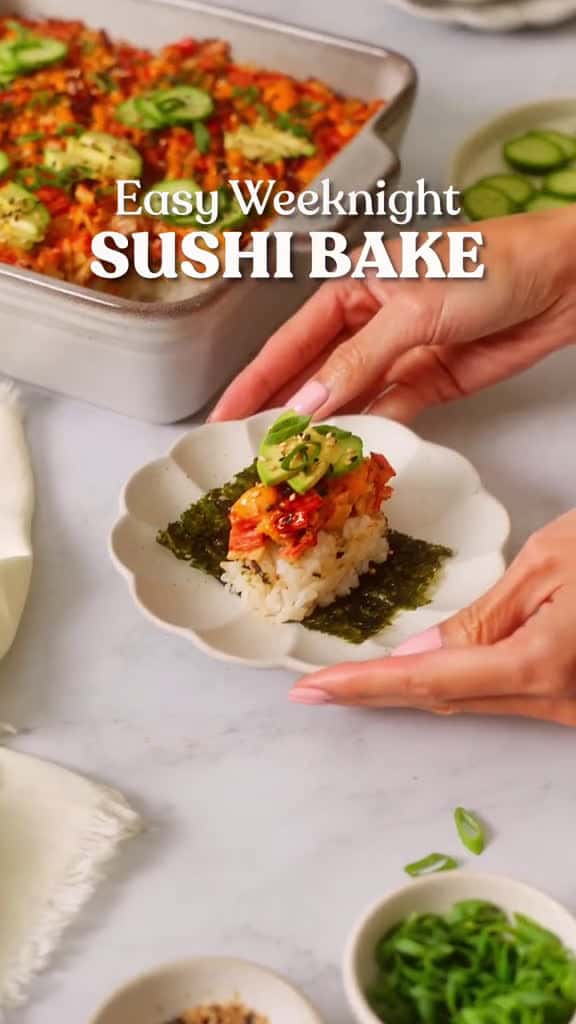 Cover for Have you tried this EASY under 30 minute Sushi Bake recipe  This deconstructed Ca 74346 #american