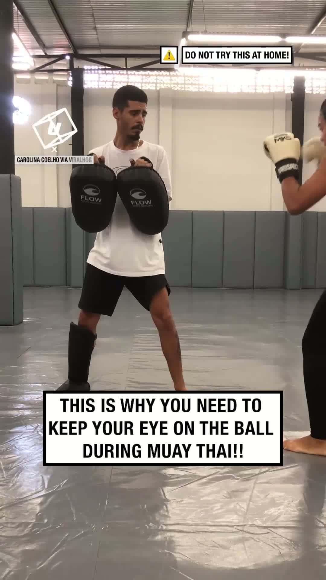 Cover for This is your sign to be careful at muay thai        Carolina Coelho via Viralhog  UNILAD  satisfying  funnyy  fail  muaythai  martialarts 46944