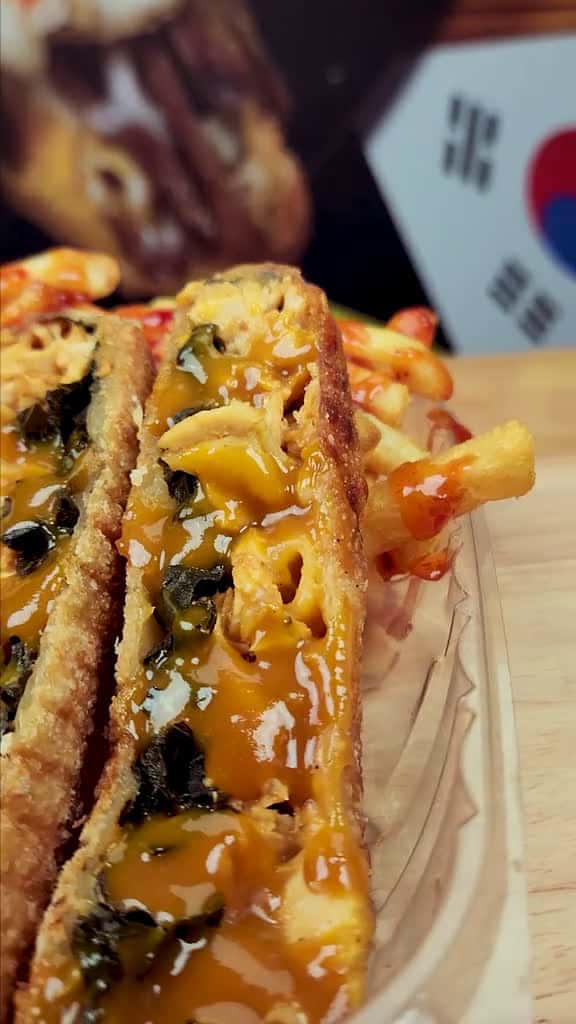 Cover for El Cubano Eggroll paired with the Soul Food Eggroll is top tier Can t forget the side of f 07242 #nicevideo