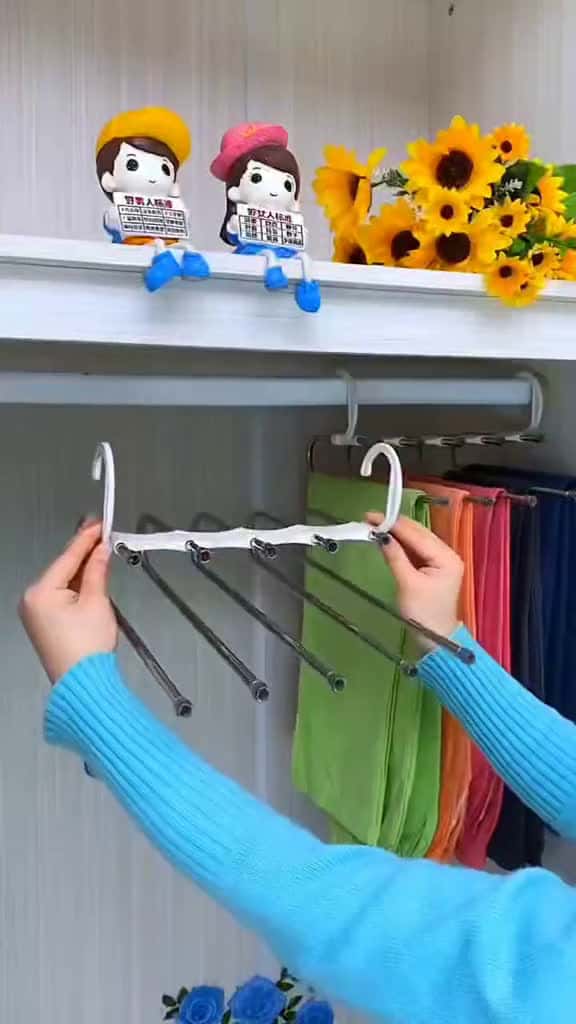Cover for Stainless steel multi-purpose pants rack.lt is suitable for scarves trousers and skirts Fo 20682 #shortvideosscoopz