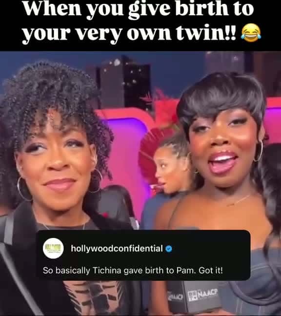 Cover for Posted @withregram • @hollywoodconfidential #BlackHistoryMonth fun fact: 20 years ago @TichinaArnold gave birth to #PamelaJames AKA @AlijahKa! Is it giving #twins, co-stars? ♥️💚🖤✊🏾 created by Stonetaylor with Stonetaylor’s orig...