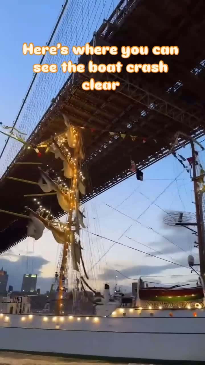 Cover for best view of the boat that crashed into the bridge