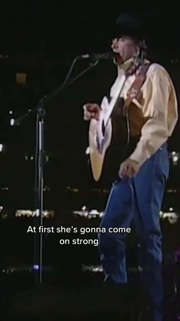 Cover for When she leaves you with a smile. GeorgeStrait CountryMusic 32110 #nicevideo