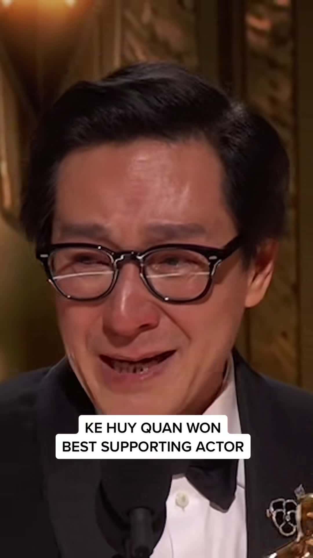 Cover for #kehuyquan is a gem of a man 💎 congratulations on winning best supporting actor for #everythingeverywhereallatonce! the #oscars is on @abcnetwork NOW