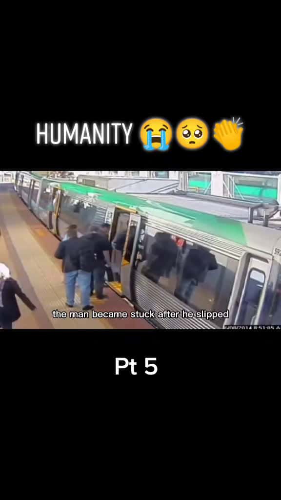 Cover for #FirstVideoChallenge Passengers push train to free trapped man in Australia
