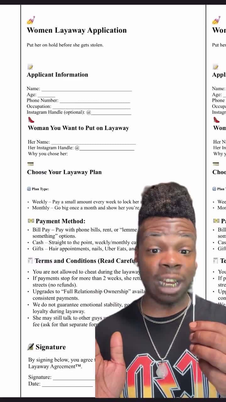 Cover for Women layaway application  #fyp  #comedy  #viral  #women