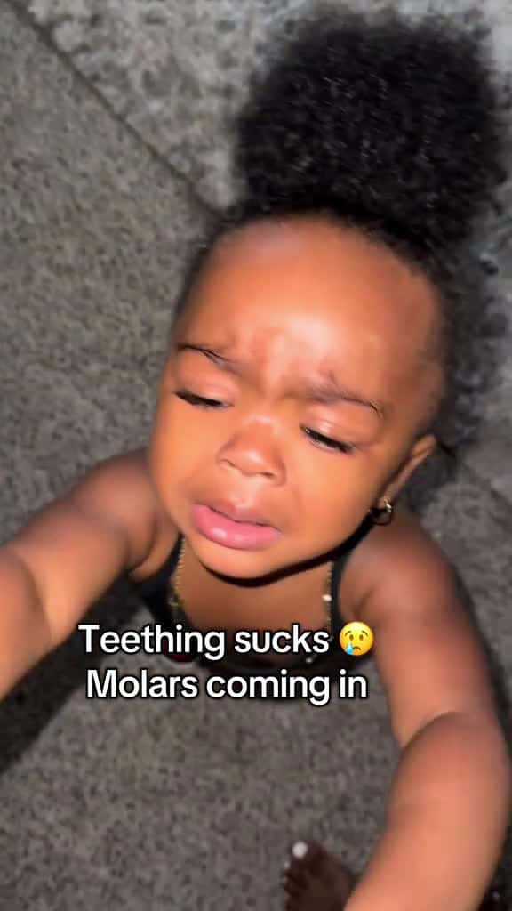 Cover for Teething sucks 😪 #16monthsold #toddlersoftiktok #teething #aminagray #goodmorning