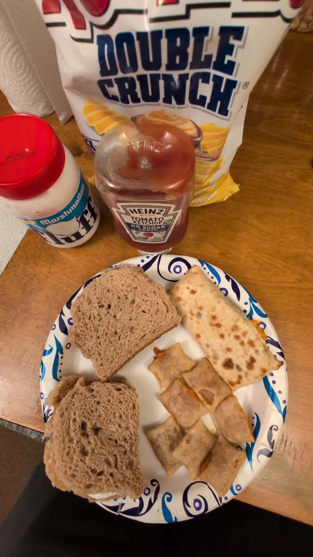 Cover for ASMR. Showing Peanut Butter And Fluff Sandwiches, A Hot Pocket And Pizza Rolls!!!!