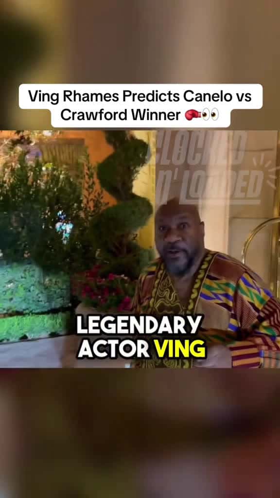 Cover for Ving Rhames Picks Crawford over canelo.
