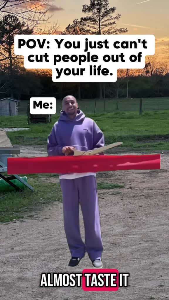 Cover for POV: You can’t just cut people out of your life.  Me:                                               #cut #cutitout #cuts  created by elizabethsummerbell with Hannah Absher’s original sound