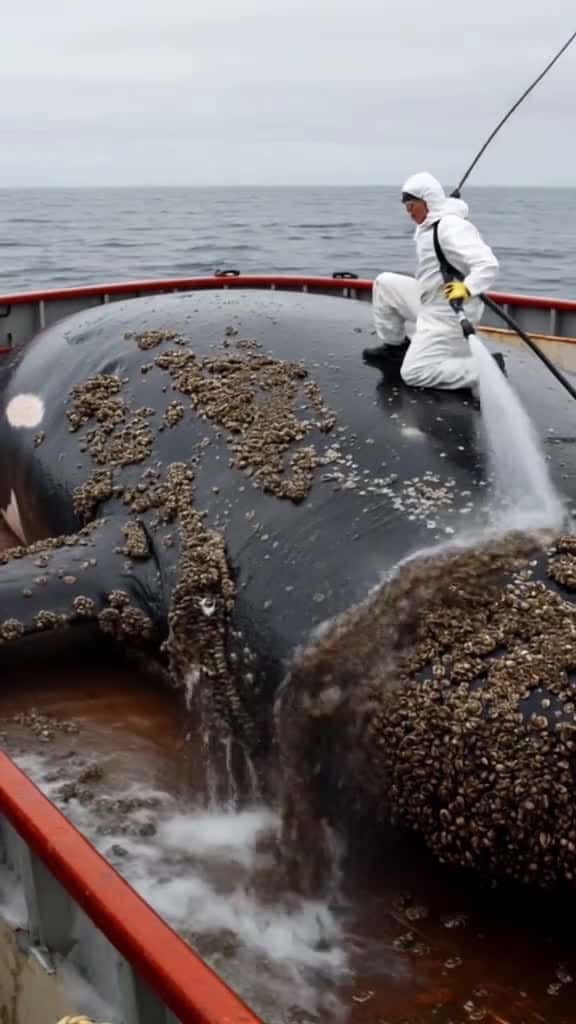 Cover for This whale carried pain for years.. today it finally finds relief whale whalerescue barnac 29326 #nicevideo