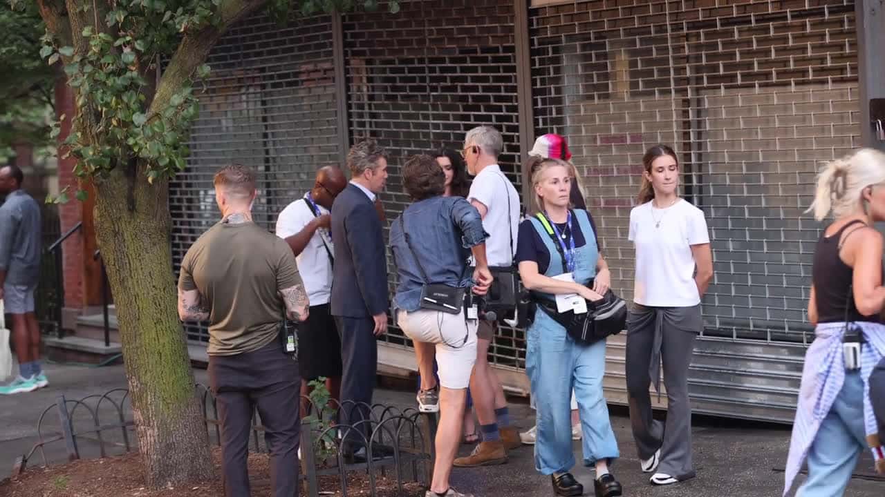 Cover for RAW VIDEO: Anne Hathaway and Patrick Brammall spotted on the set of 'The Devil Wears Prada' in New York City