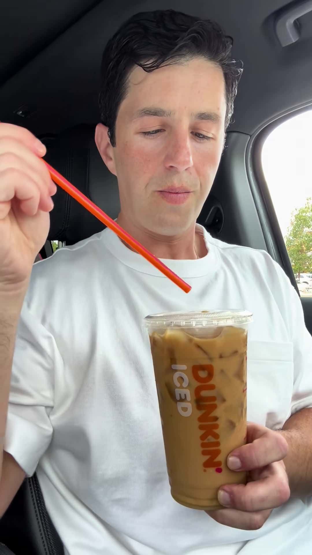Cover for Always knew the drinks were elite but Dunkin’ having no straw sound? That’s next level. #dunkinpartner