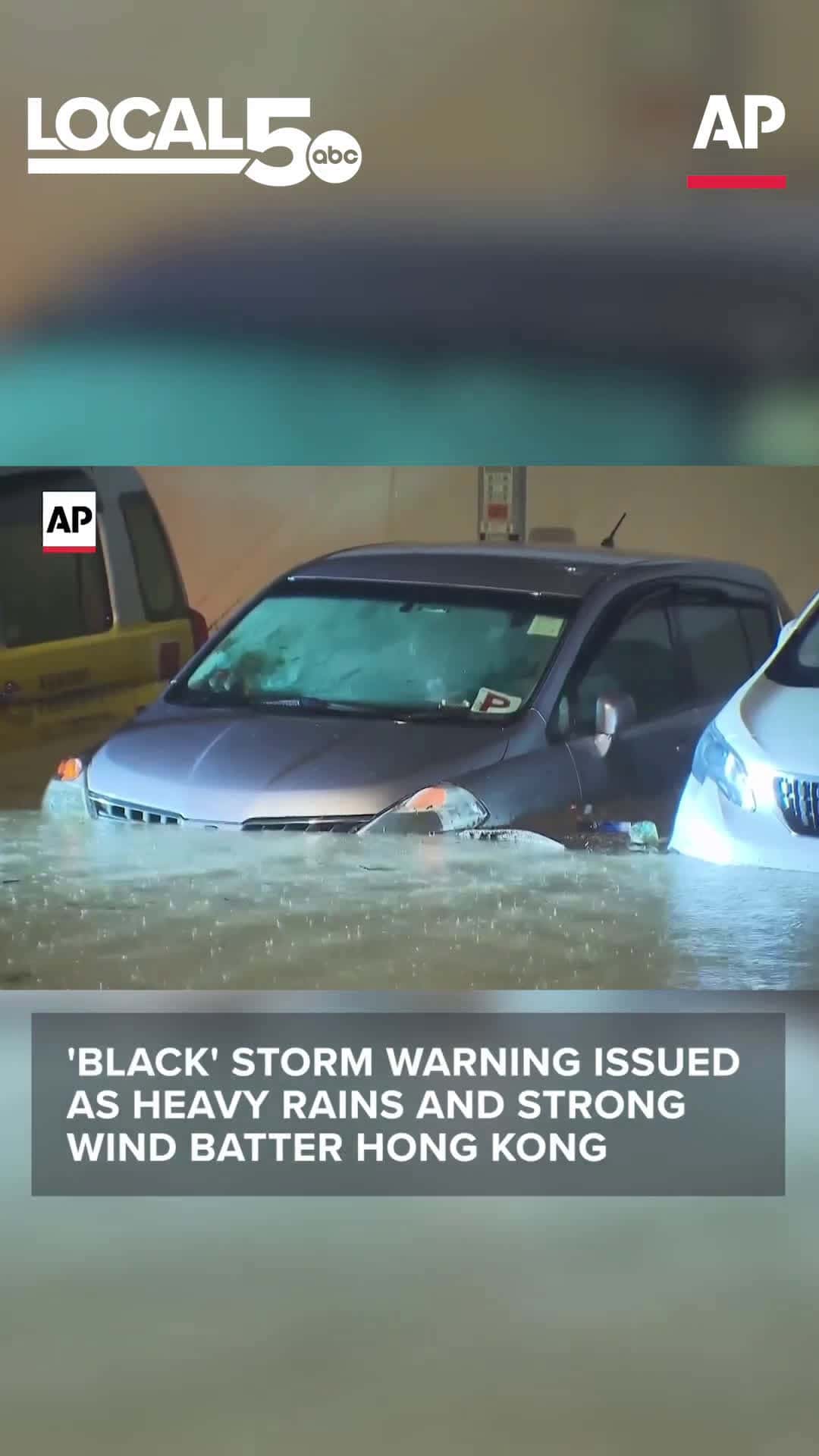 Cover for 'Black' storm warning issued as heavy rains and strong wind batter Hong Kong