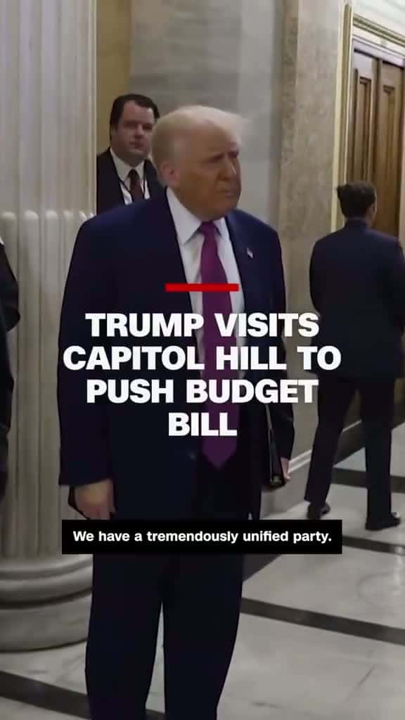Cover for Donald Trump's Capitol Hill visit: Is the GOP ready to support his budget bill? 🤔 #TrumpBudget #GOP #CapitolHill #TrumpBudgetPush