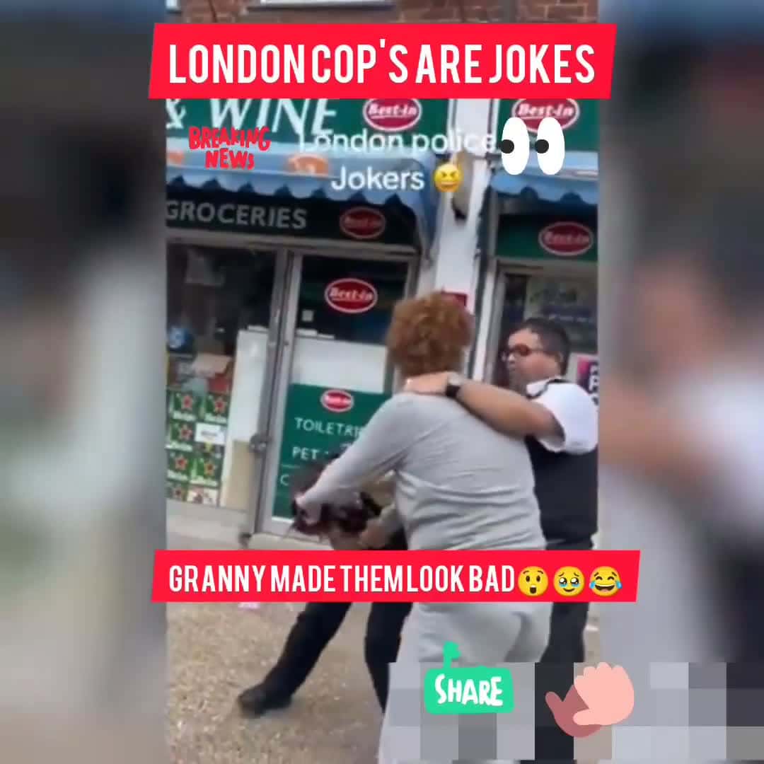 Cover for #funnyclips #Londoncops #granny #enjoy #followme 