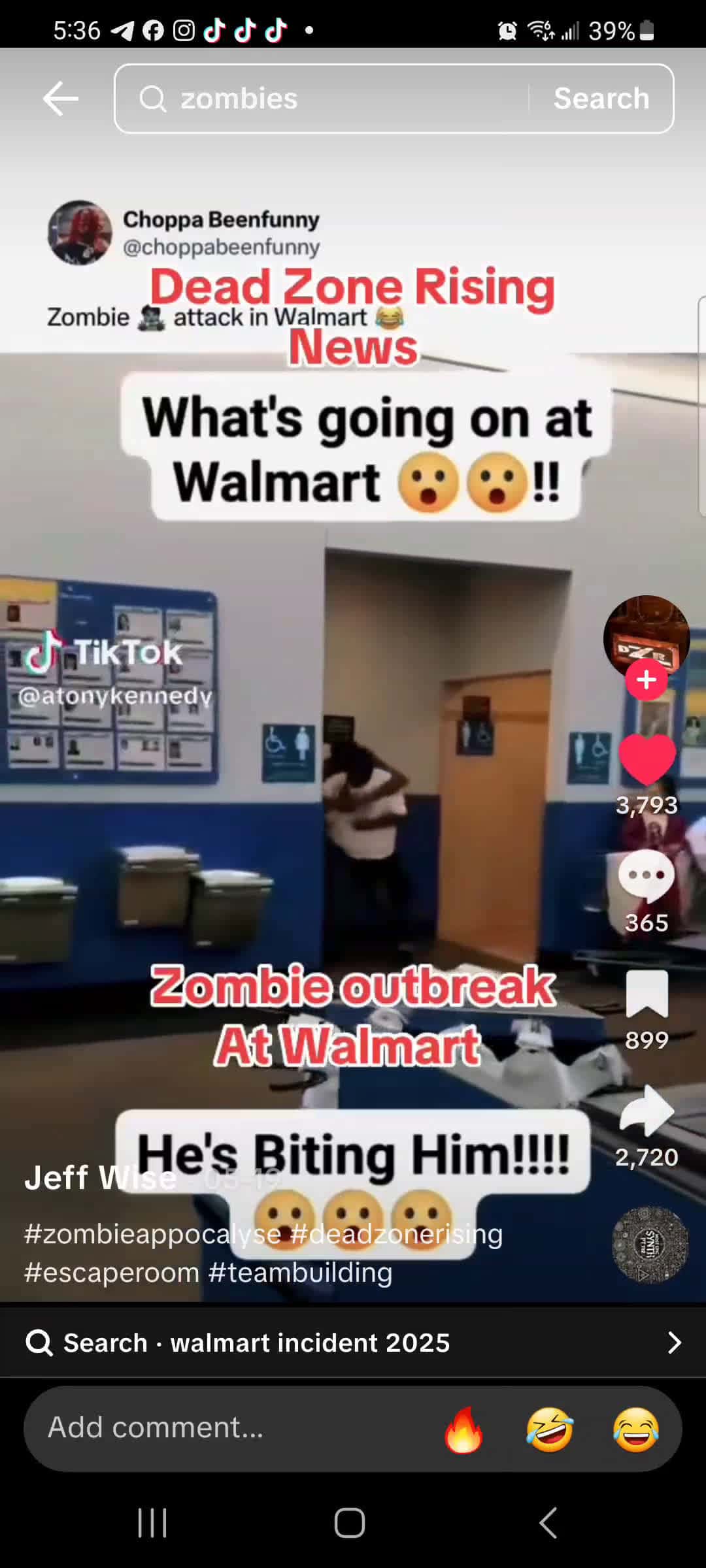 Cover for Zombie Attack IN a Walmart 