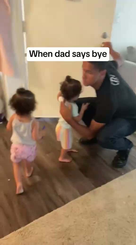 Cover for When dad says bye vs mom says bye