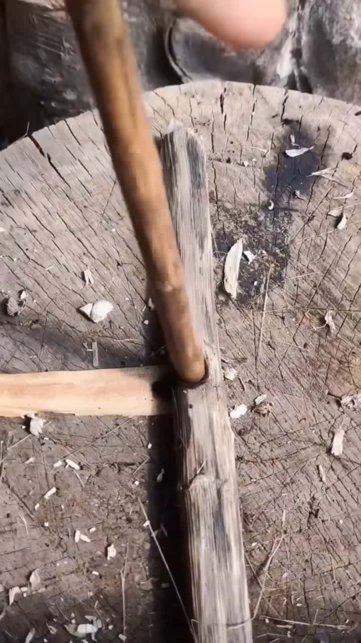 Cover for the technique of taking 🔥 requires strong hands #camping #surival #outdoors #nature
