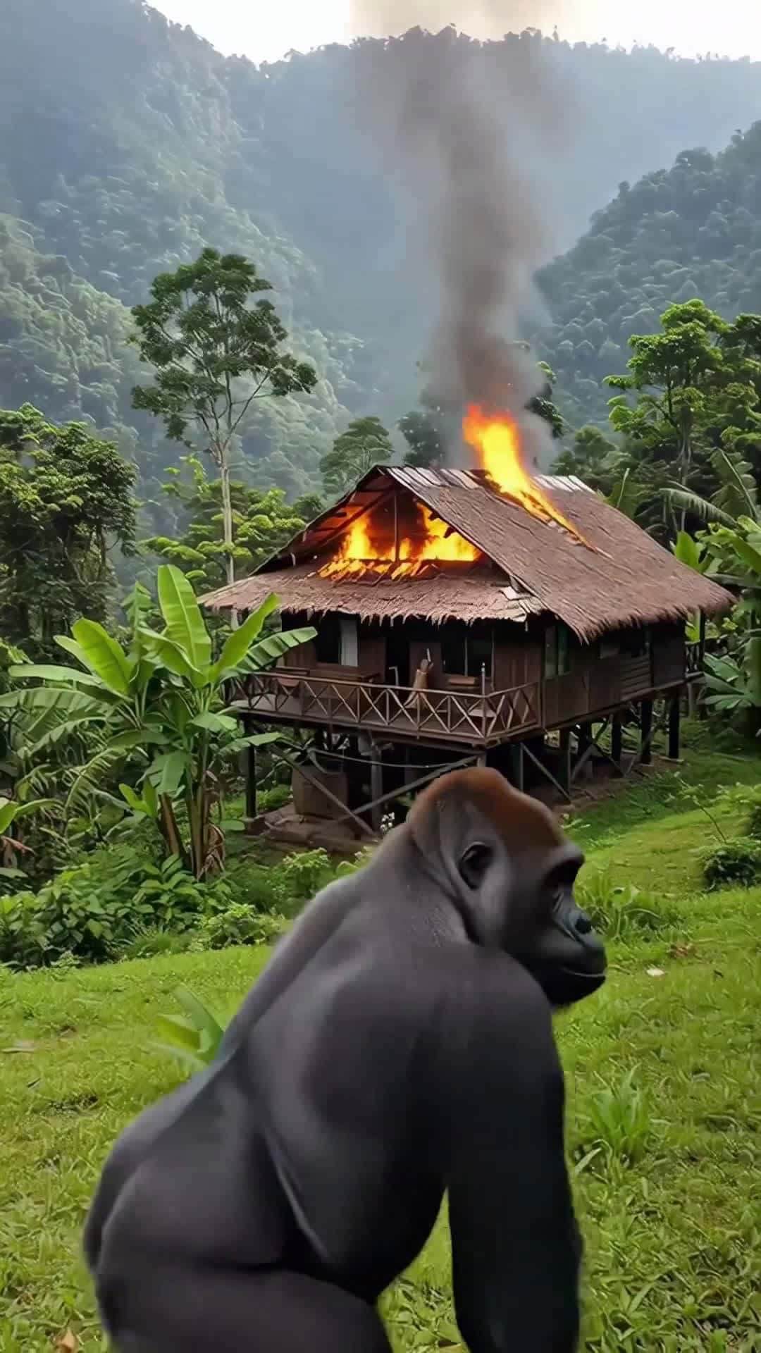 Cover for AI generated: Gorilla's incredible moments #GorillaLove#SmartAnimals#WildlifeMagic#AICreation#AnimalKingdom