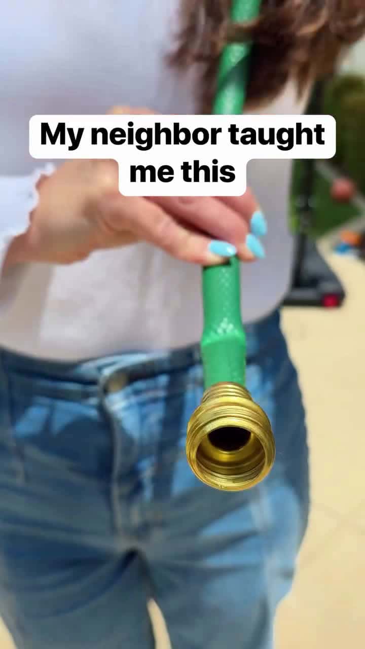 Cover for I free up my hands while scrubbing outdoor spaces by placing a garden hose in my flip flops #gardenhose #yardwork #neighbor #deck this video is for entertainment purposes only. Always use caution on slippery surfaces and ensure footing is secure when working outdoors #lifehacks