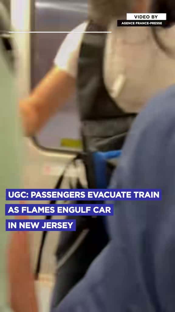 Cover for PATH train fire at Newport Station sends passengers fleeing as flames and smoke fill the car. Several treated for smoke inhalation; service now resumed. #NewJersey #TrainFire 🚆🔥