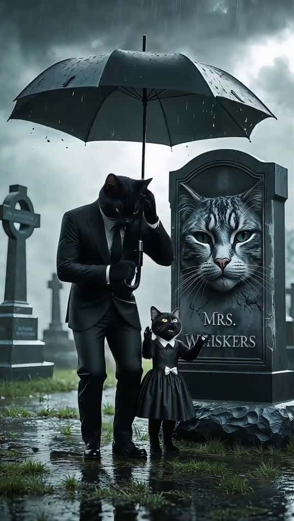 Cover for Whiskers Jr. Has An Evil Stepmother!!!🙀🐾🐬  #cat #ai #sad #stepmother #rip #dad #son #dolphin #evil #kitten #marriage #fyp #viral