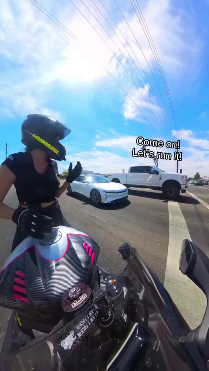 Cover for light work😭 What if the Lucid went?🫣 #bikelife #bikergirl #biker #fyp #viral #viralvideo #trending 