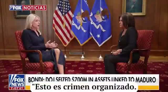 Cover for 💢 Pamela Bondi, U.S. Attorney General, reports that we have seized USD$700 MILLION in mansions, cars, planes, and jewelry from Nicolás Maduro.