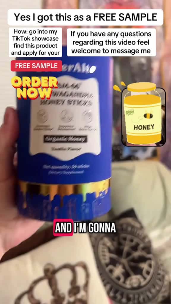 Cover for Yes FREE SAMPLE #Ashwagandha #HoneySticks #tiktoklive #freesample #livehighlights #betteralt  created by Valfreya🌸 The Owl with Valfreya🌸 The Owl’s original sound