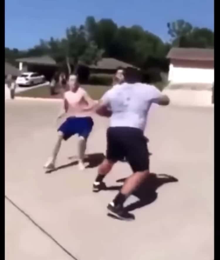 Cover for 2v1 big guy smoked em🤣 #fyp #trending #caughtoncamera #fight #firstvideochallenge