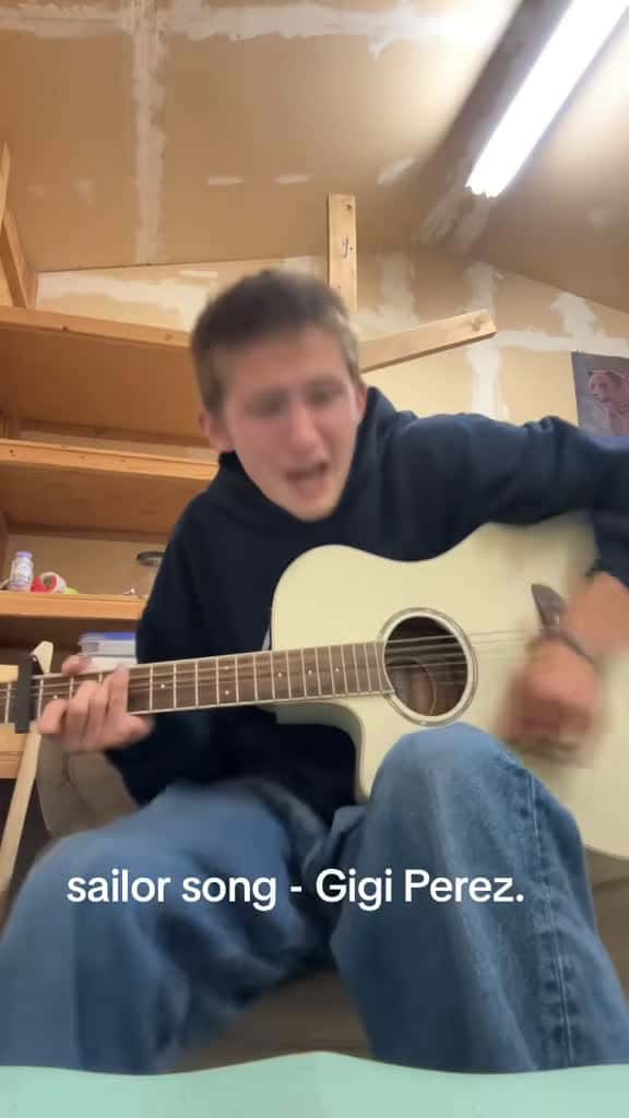 Cover for Chill acoustic 'Sailor Song' cover by Gigi Perez 🎸 #indie #acoustic #guitar