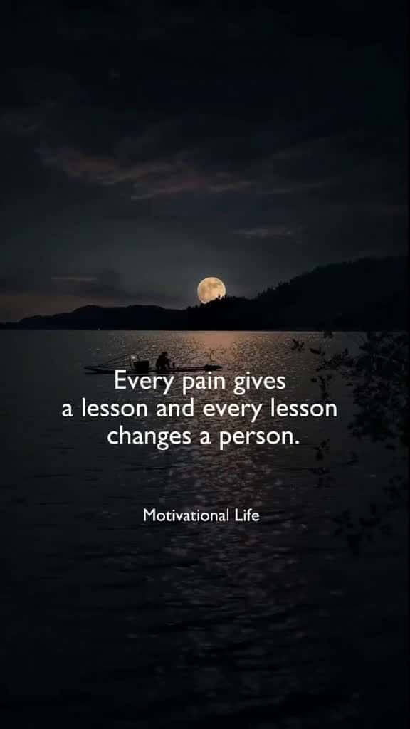 Cover for Every pain gives a lesson and every lesson changes a person. motivational life pa 11717 #us