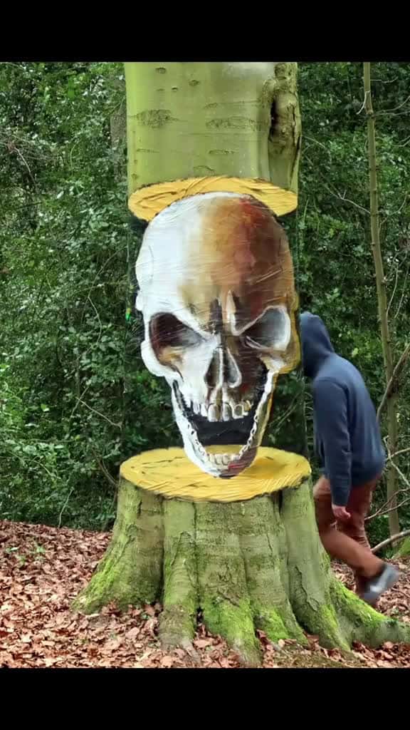Cover for Skull Tree Painting Challenge painting art foryou illusion 10405 #shortvideosscoopz